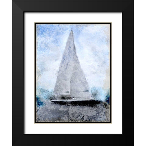 In the Harbor Black Modern Wood Framed Art Print with Double Matting by Allen, Kimberly