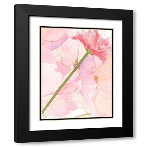 Sympathy Flower Black Modern Wood Framed Art Print with Double Matting by Allen, Kimberly