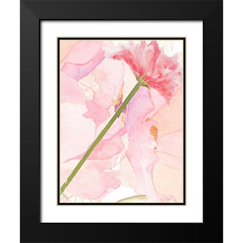 Sympathy Flower Black Modern Wood Framed Art Print with Double Matting by Allen, Kimberly
