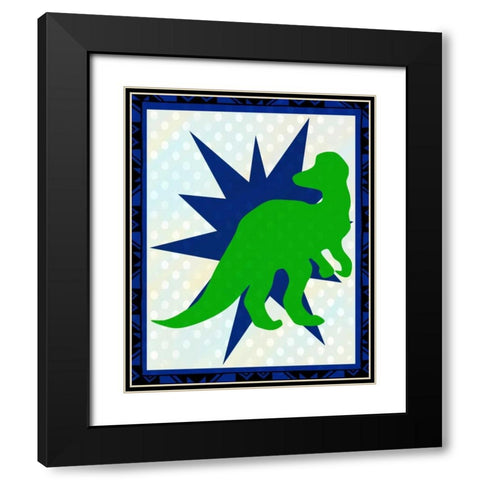 Dinosaur 3 Black Modern Wood Framed Art Print with Double Matting by Allen, Kimberly