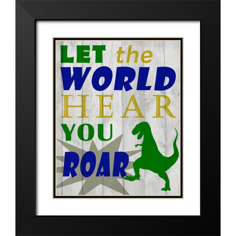 Let The World Black Modern Wood Framed Art Print with Double Matting by Allen, Kimberly