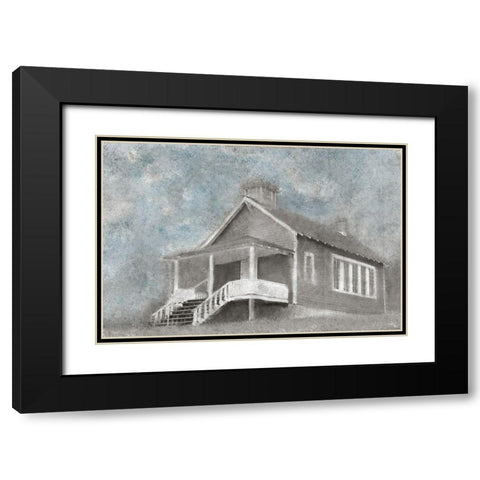 Steps to School Black Modern Wood Framed Art Print with Double Matting by Kimberly, Allen