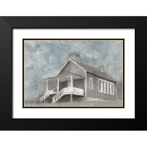 Steps to School Black Modern Wood Framed Art Print with Double Matting by Kimberly, Allen