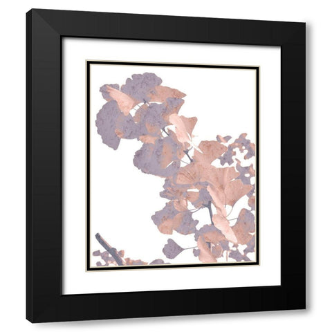 Dusk Leaves 2 Black Modern Wood Framed Art Print with Double Matting by Kimberly, Allen