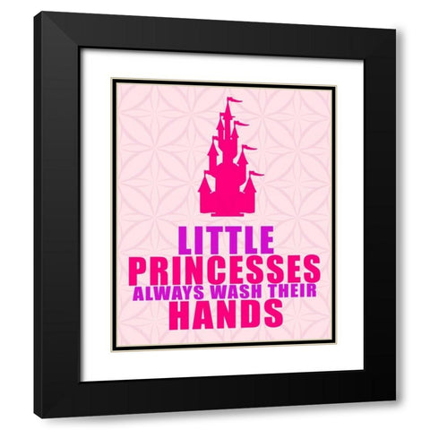 Little Princesses Hands Black Modern Wood Framed Art Print with Double Matting by Allen, Kimberly