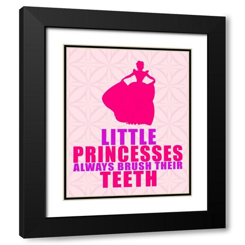 Little Princesses Black Modern Wood Framed Art Print with Double Matting by Allen, Kimberly