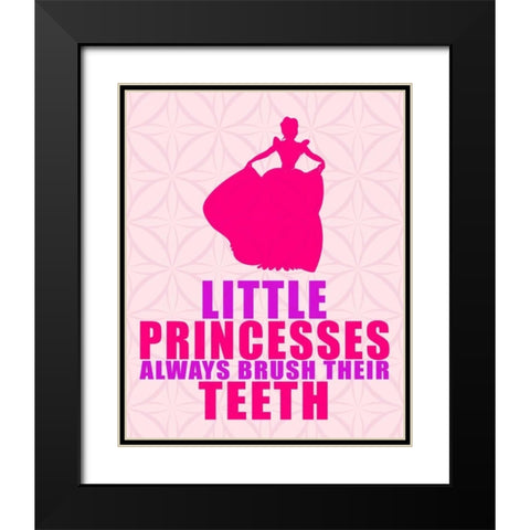 Little Princesses Black Modern Wood Framed Art Print with Double Matting by Allen, Kimberly