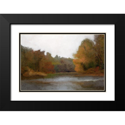 Fall River Black Modern Wood Framed Art Print with Double Matting by Kimberly, Allen