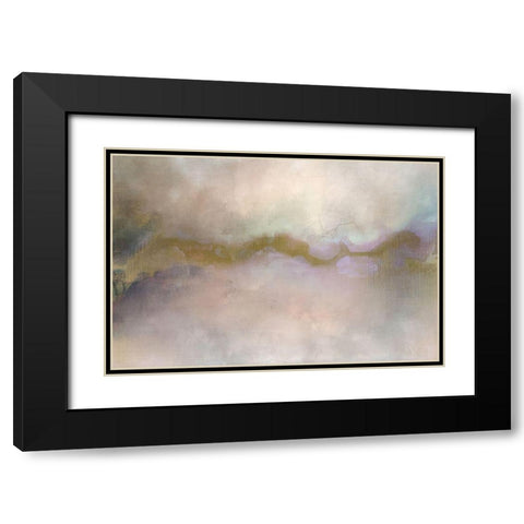Streak of Purple Black Modern Wood Framed Art Print with Double Matting by Kimberly, Allen