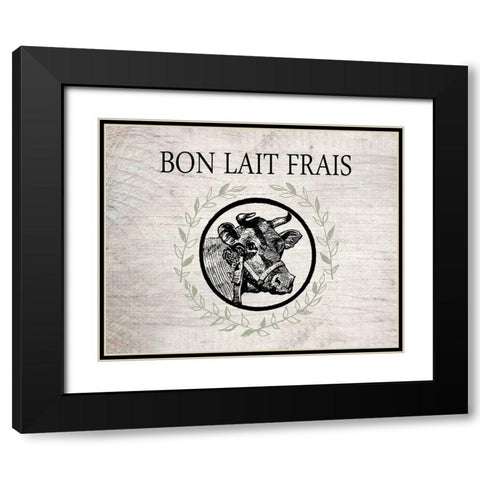 Bon Lait Black Modern Wood Framed Art Print with Double Matting by Kimberly, Allen