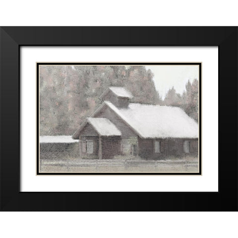 At the Farm Black Modern Wood Framed Art Print with Double Matting by Kimberly, Allen