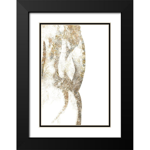 Silver Silhouette 1 Black Modern Wood Framed Art Print with Double Matting by Kimberly, Allen
