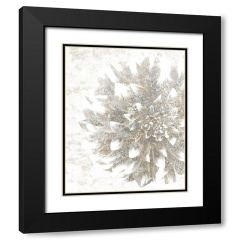 Silver Blooms 2 Black Modern Wood Framed Art Print with Double Matting by Kimberly, Allen
