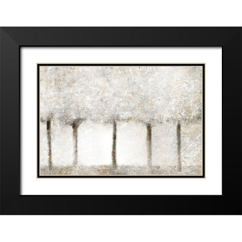 Silver Lights Black Modern Wood Framed Art Print with Double Matting by Kimberly, Allen