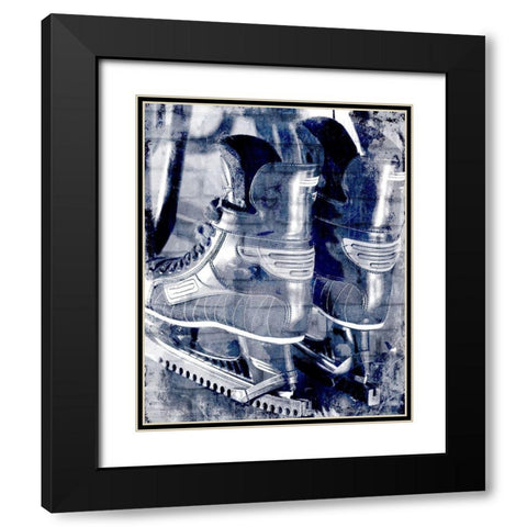 Skates Black Modern Wood Framed Art Print with Double Matting by Kimberly, Allen