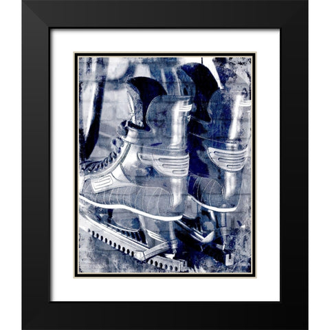 Skates Black Modern Wood Framed Art Print with Double Matting by Kimberly, Allen