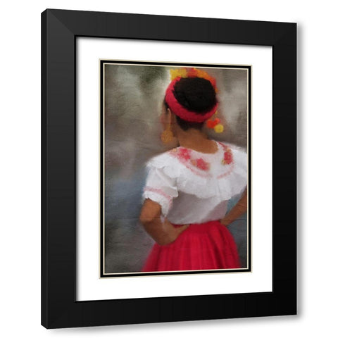 Ethnic Dance Black Modern Wood Framed Art Print with Double Matting by Kimberly, Allen