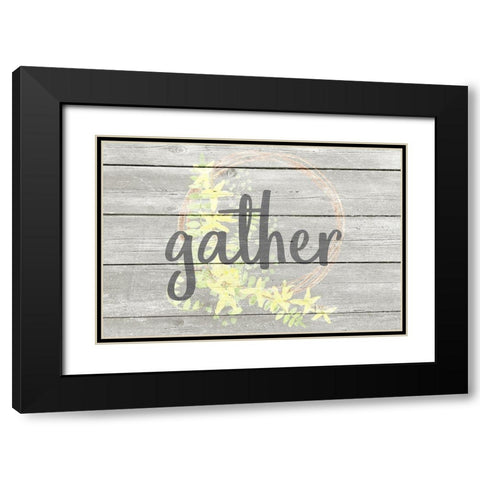 Gather v1 Black Modern Wood Framed Art Print with Double Matting by Kimberly, Allen