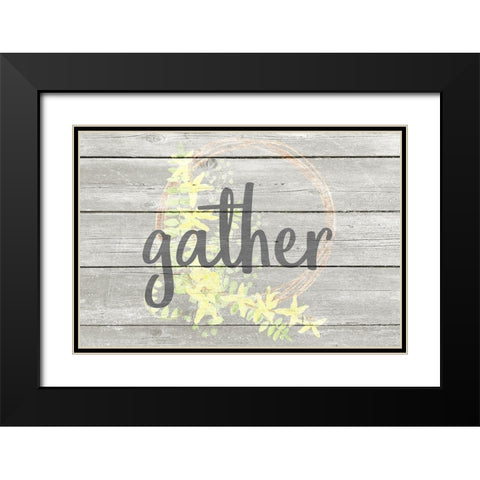 Gather v1 Black Modern Wood Framed Art Print with Double Matting by Kimberly, Allen