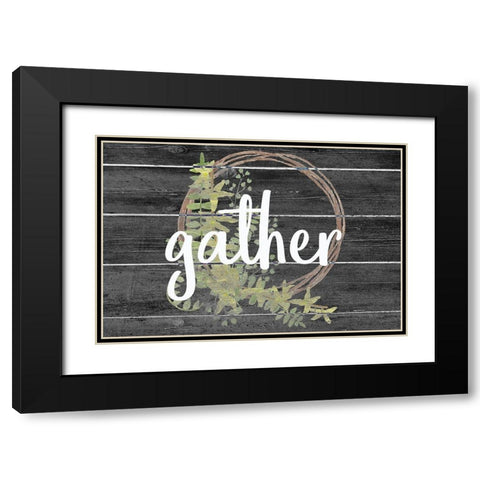 Gather v2 Black Modern Wood Framed Art Print with Double Matting by Kimberly, Allen