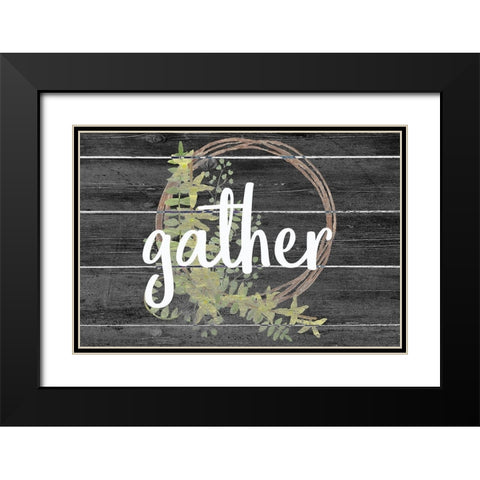 Gather v2 Black Modern Wood Framed Art Print with Double Matting by Kimberly, Allen