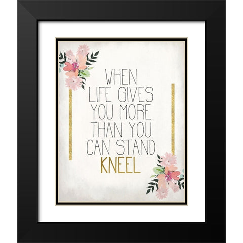 Kneel Black Modern Wood Framed Art Print with Double Matting by Kimberly, Allen