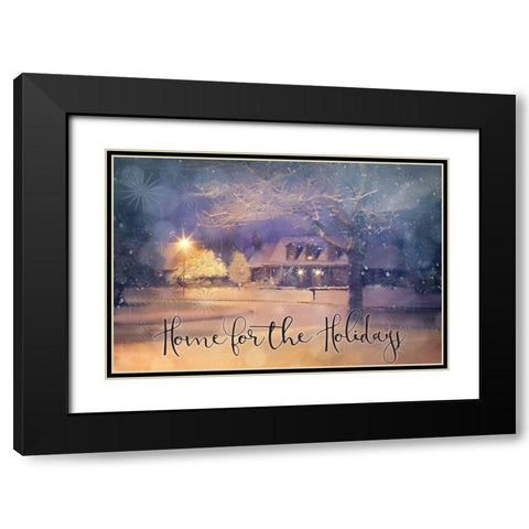 Home for the Holidays Black Modern Wood Framed Art Print with Double Matting by Kimberly, Allen