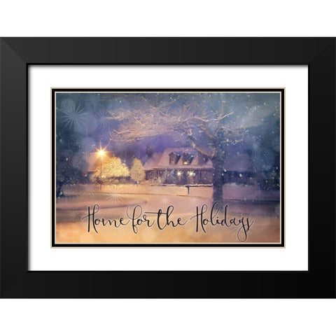 Home for the Holidays Black Modern Wood Framed Art Print with Double Matting by Kimberly, Allen