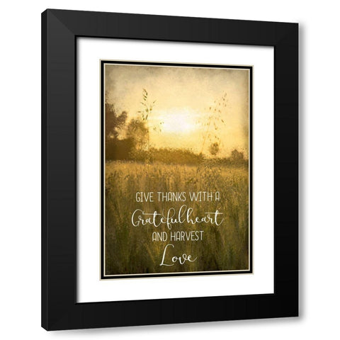 Grateful Heart Black Modern Wood Framed Art Print with Double Matting by Kimberly, Allen