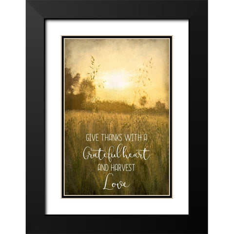 Grateful Heart Black Modern Wood Framed Art Print with Double Matting by Kimberly, Allen