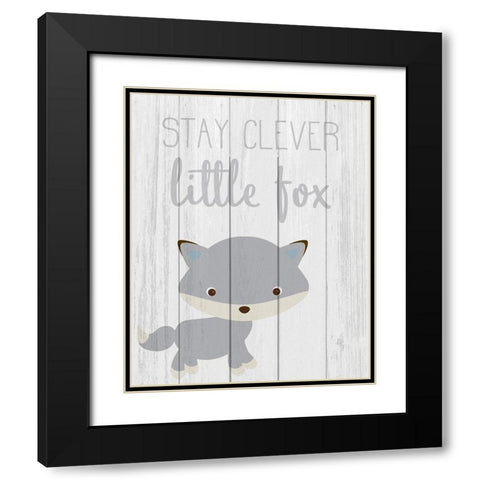 Stay Clever Black Modern Wood Framed Art Print with Double Matting by Kimberly, Allen