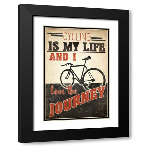 Love the Journey Black Modern Wood Framed Art Print with Double Matting by Allen, Kimberly