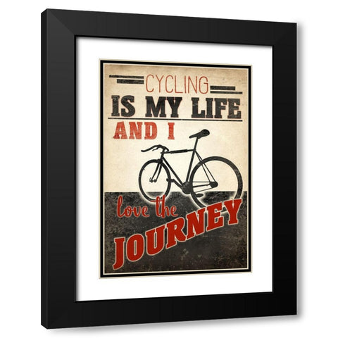 Love The Journey Black Modern Wood Framed Art Print with Double Matting by Kimberly, Allen