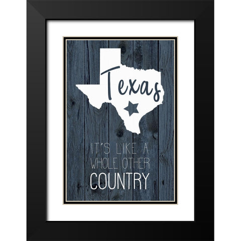 Texas Country Black Modern Wood Framed Art Print with Double Matting by Kimberly, Allen