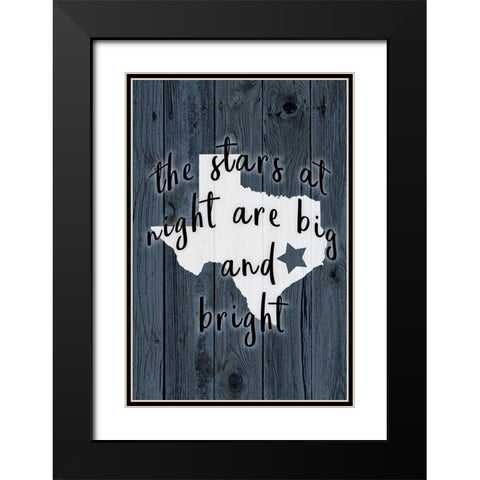 The Stars at Night Black Modern Wood Framed Art Print with Double Matting by Kimberly, Allen
