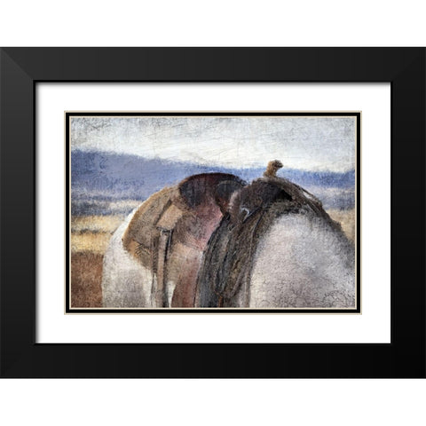 In The Saddle Black Modern Wood Framed Art Print with Double Matting by Kimberly, Allen