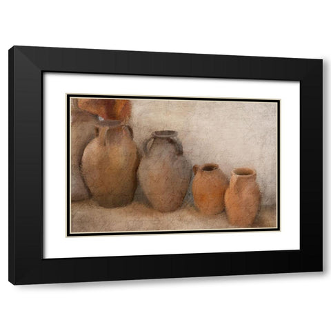 In A Row Black Modern Wood Framed Art Print with Double Matting by Allen, Kimberly