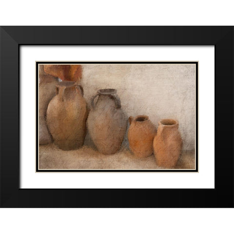 In A Row Black Modern Wood Framed Art Print with Double Matting by Allen, Kimberly
