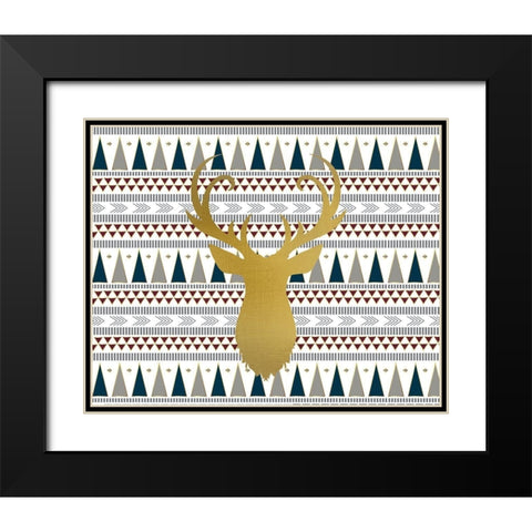 Oh Deer 2 Black Modern Wood Framed Art Print with Double Matting by Kimberly, Allen