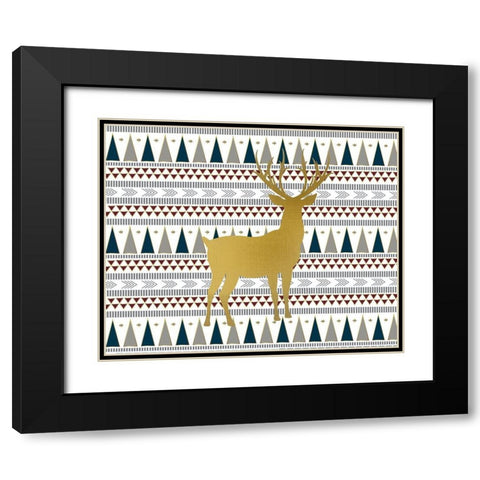 Oh Deer 3 Black Modern Wood Framed Art Print with Double Matting by Kimberly, Allen