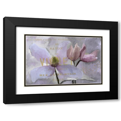 Violet Paris Black Modern Wood Framed Art Print with Double Matting by Allen, Kimberly