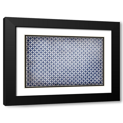 Navy Geo Black Modern Wood Framed Art Print with Double Matting by Kimberly, Allen