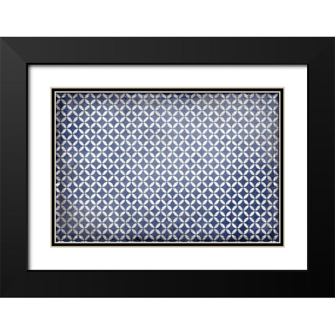 Navy Geo Black Modern Wood Framed Art Print with Double Matting by Kimberly, Allen
