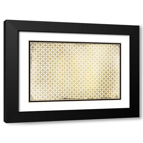 Gold Geo Black Modern Wood Framed Art Print with Double Matting by Kimberly, Allen