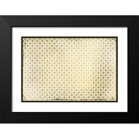 Gold Geo Black Modern Wood Framed Art Print with Double Matting by Kimberly, Allen