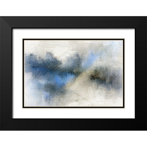 Modern Blue Black Modern Wood Framed Art Print with Double Matting by Allen, Kimberly