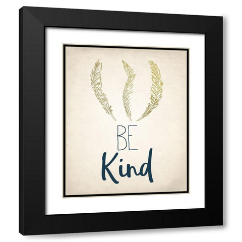 BE 1 Black Modern Wood Framed Art Print with Double Matting by Kimberly, Allen