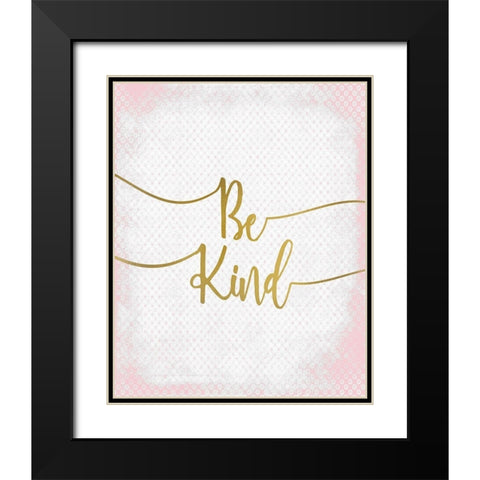 Be Kind Black Modern Wood Framed Art Print with Double Matting by Kimberly, Allen