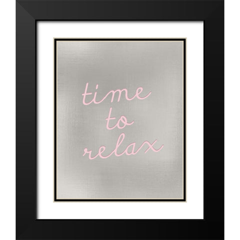 Time to Relax Black Modern Wood Framed Art Print with Double Matting by Kimberly, Allen