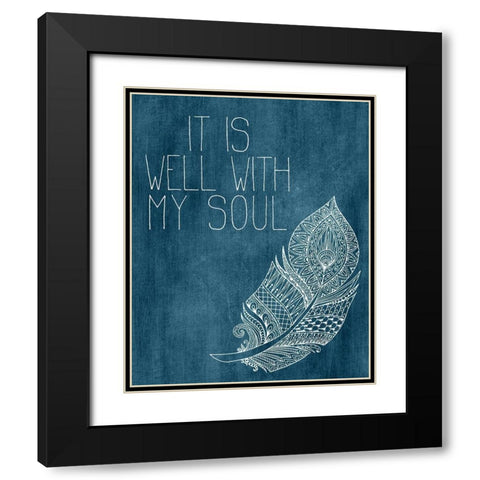It is Well with my Soul Black Modern Wood Framed Art Print with Double Matting by Kimberly, Allen